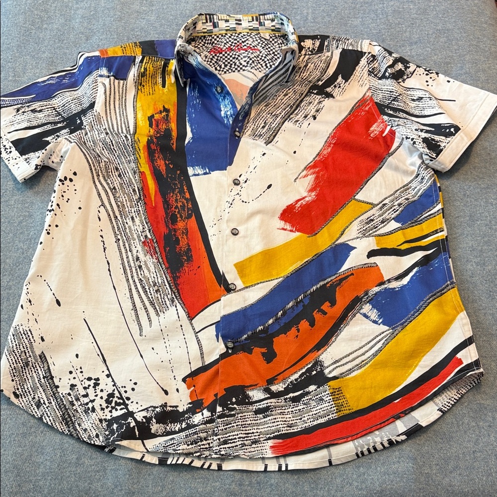 Robert Graham Colorful Abstract Button Down Shirt